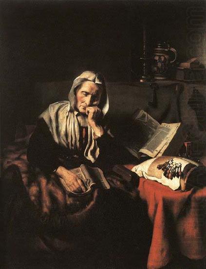 Nicolaes maes Old Woman Dozing china oil painting image